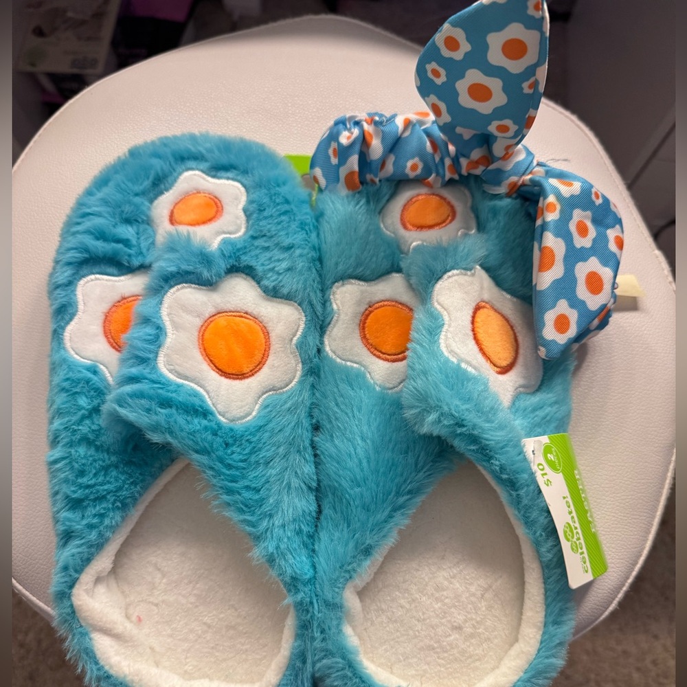 Blue slippers